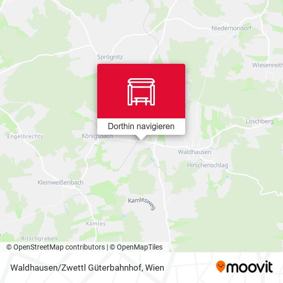Waldhausen/Zwettl Güterbahnhof Karte