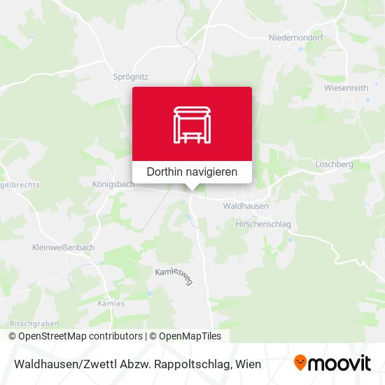 Waldhausen / Zwettl Abzw. Rappoltschlag Karte