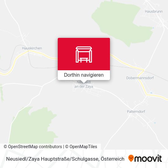 Neusiedl / Zaya Hauptstraße / Schulgasse Karte