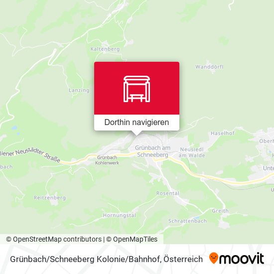 Grünbach / Schneeberg Kolonie / Bahnhof Karte
