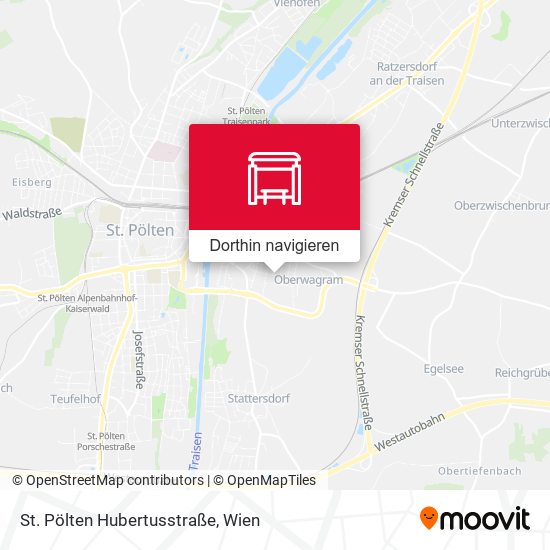 St. Pölten Hubertusstraße Karte