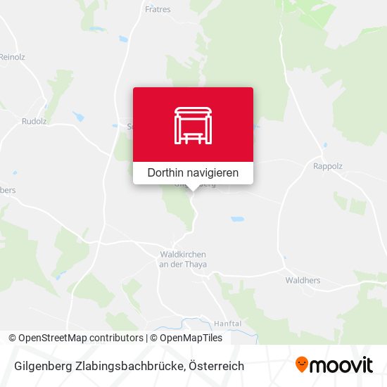 Gilgenberg Zlabingsbachbrücke Karte