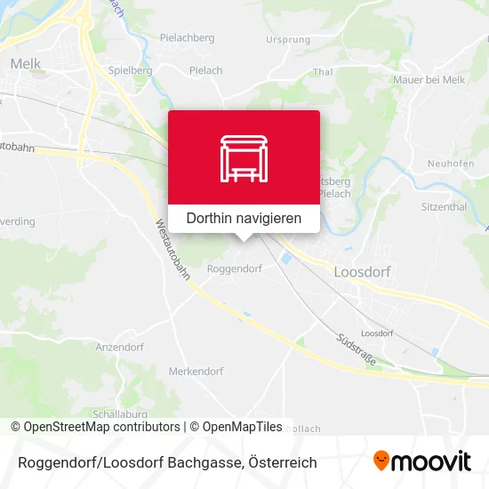 Roggendorf/Loosdorf Bachgasse Karte