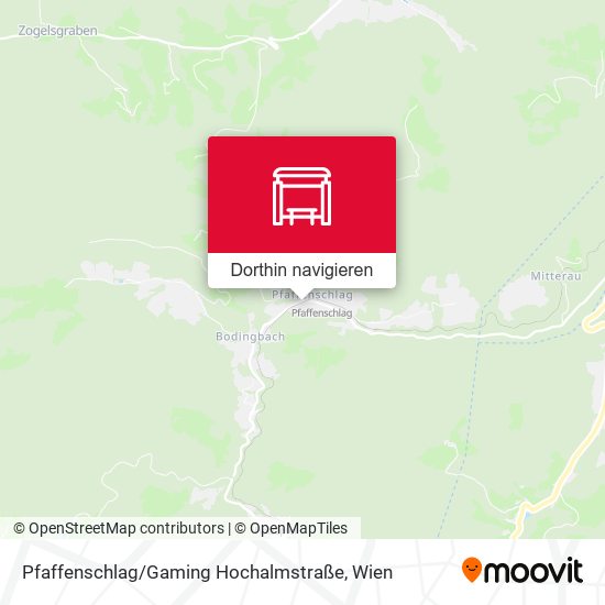 Pfaffenschlag / Gaming Hochalmstraße Karte