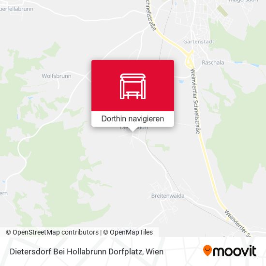 Dietersdorf Bei Hollabrunn Dorfplatz Karte