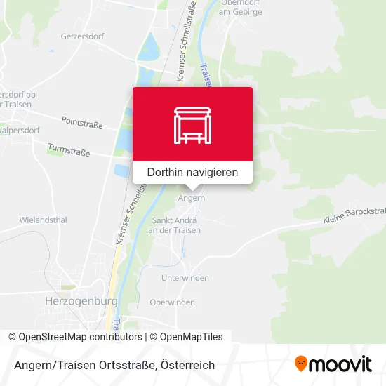 Angern/Traisen Ortsstraße Karte