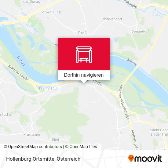 Hollenburg Ortsmitte Karte