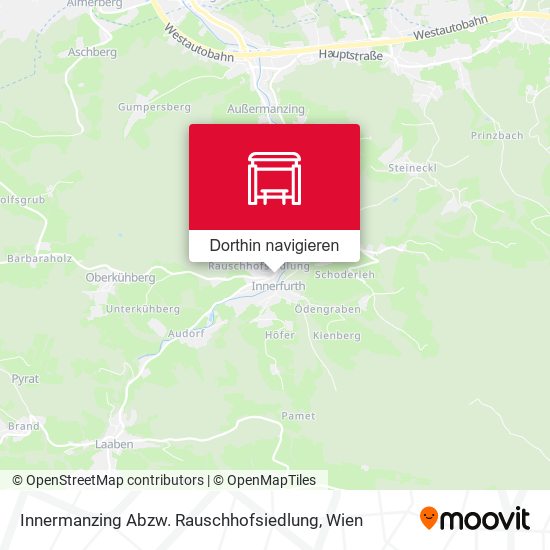 Innermanzing Abzw. Rauschhofsiedlung Karte