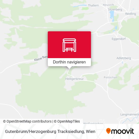 Gutenbrunn / Herzogenburg Tracksiedlung Karte