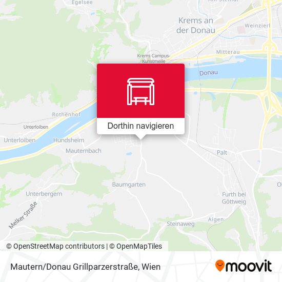 Mautern / Donau Grillparzerstraße Karte