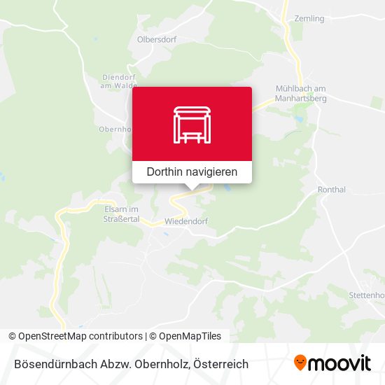 Bösendürnbach Abzw. Obernholz Karte