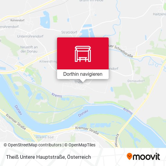 Theiß Untere Hauptstraße Karte