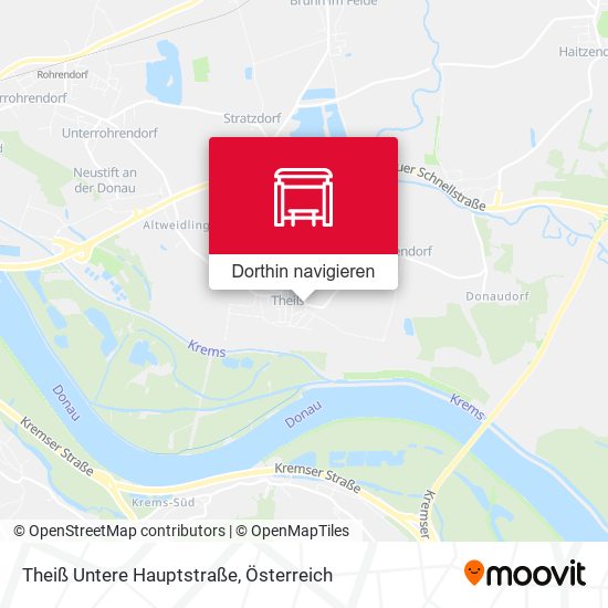 Theiß Untere Hauptstraße Karte