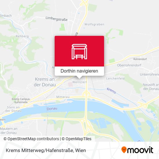 Krems Mitterweg/Hafenstraße Karte