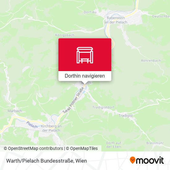 Warth/Pielach Bundesstraße Karte