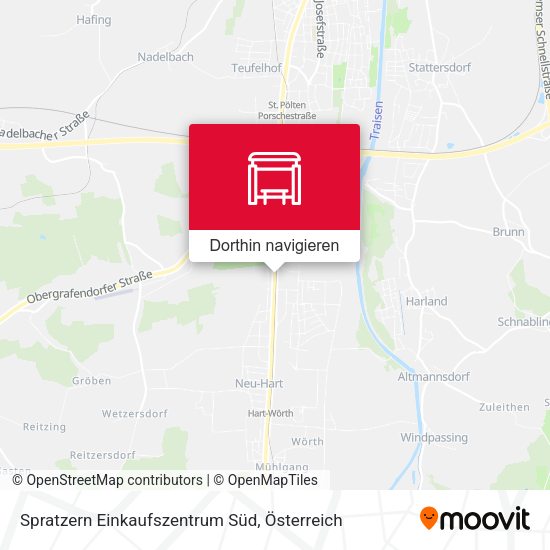 Spratzern Einkaufszentrum Süd Karte