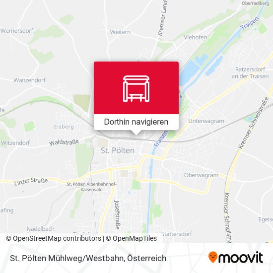 St. Pölten Mühlweg/Westbahn Karte