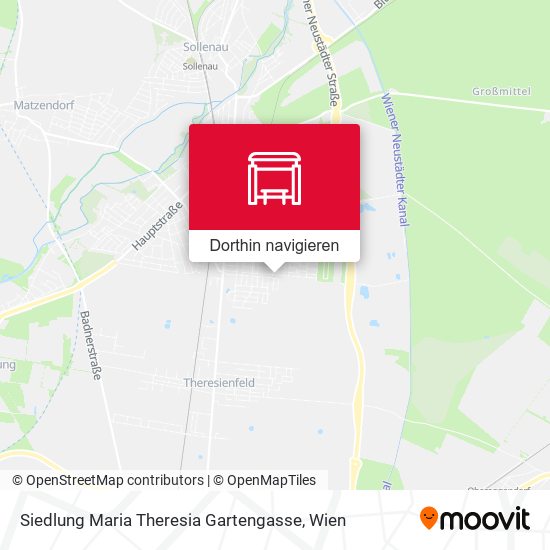 Siedlung Maria Theresia Gartengasse Karte