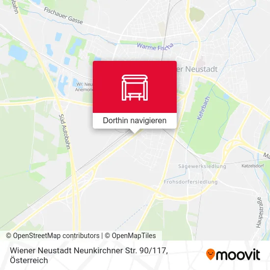 Wiener Neustadt Neunkirchner Str. 90 / 117 Karte