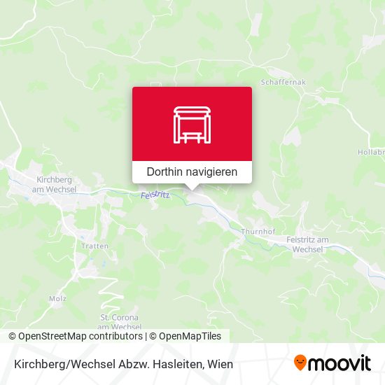 Kirchberg / Wechsel Abzw. Hasleiten Karte