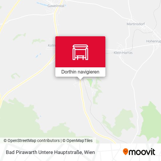 Bad Pirawarth Untere Hauptstraße Karte