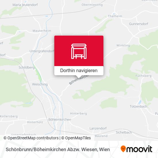 Schönbrunn / Böheimkirchen Abzw. Wiesen Karte