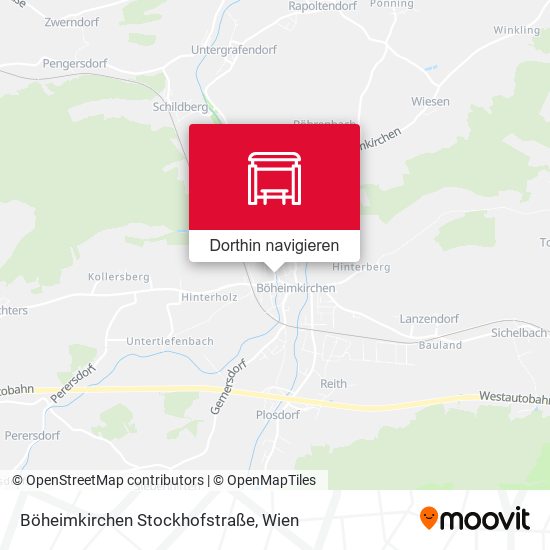 Böheimkirchen Stockhofstraße Karte