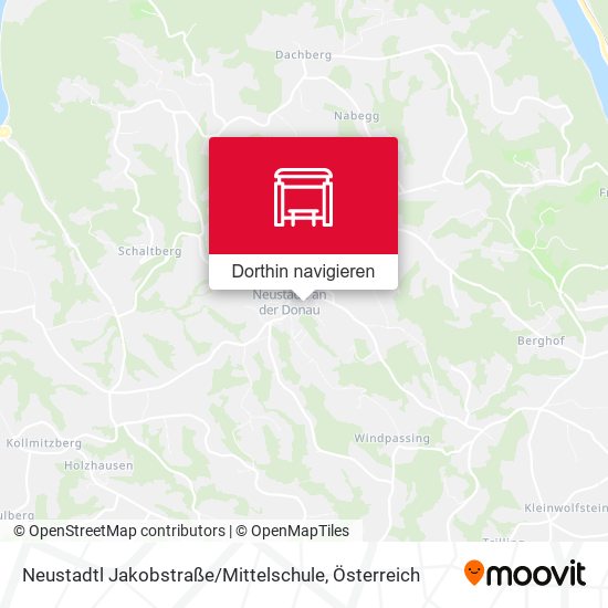 Neustadtl Jakobstraße / Mittelschule Karte