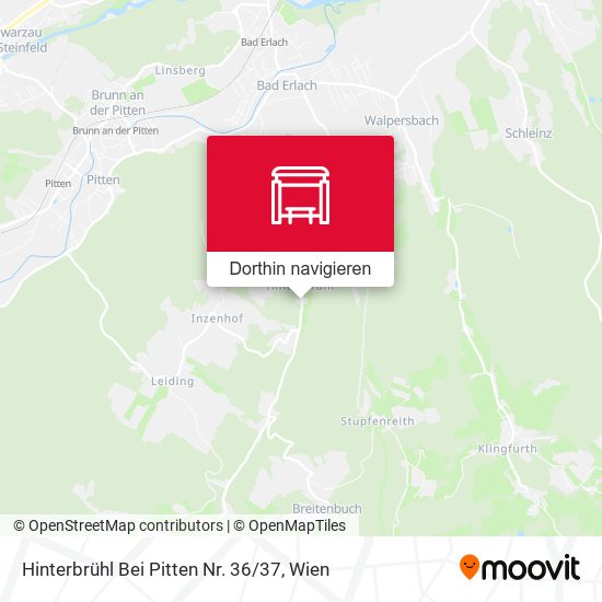 Hinterbrühl Bei Pitten Nr. 36 / 37 Karte