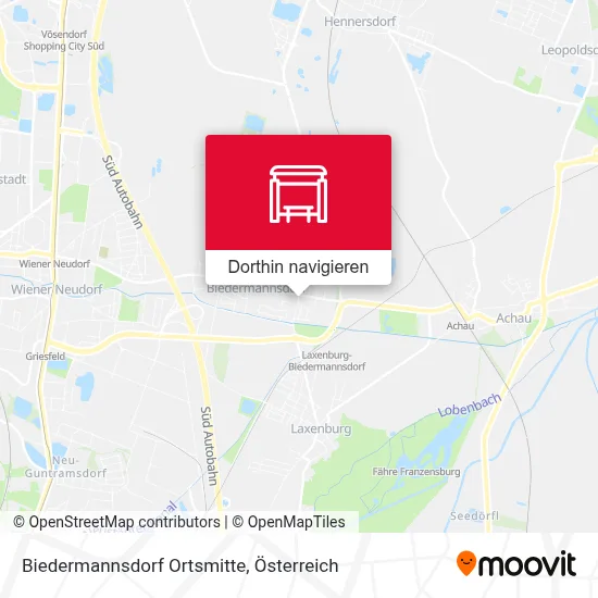 Biedermannsdorf Ortsmitte Karte