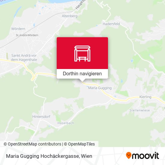 Maria Gugging Hochäckergasse Karte