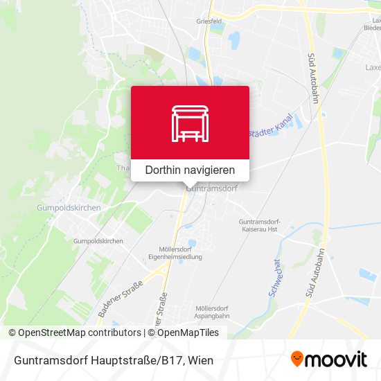 Guntramsdorf Hauptstraße/B17 Karte