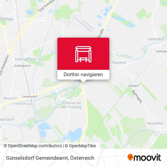 Günselsdorf Gemeindeamt Karte