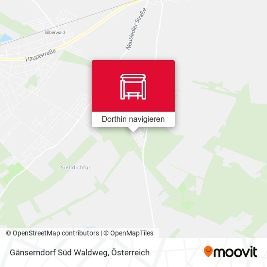 Gänserndorf Süd Waldweg Karte