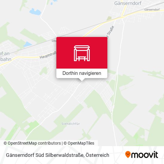 Gänserndorf Süd Silberwaldstraße Karte