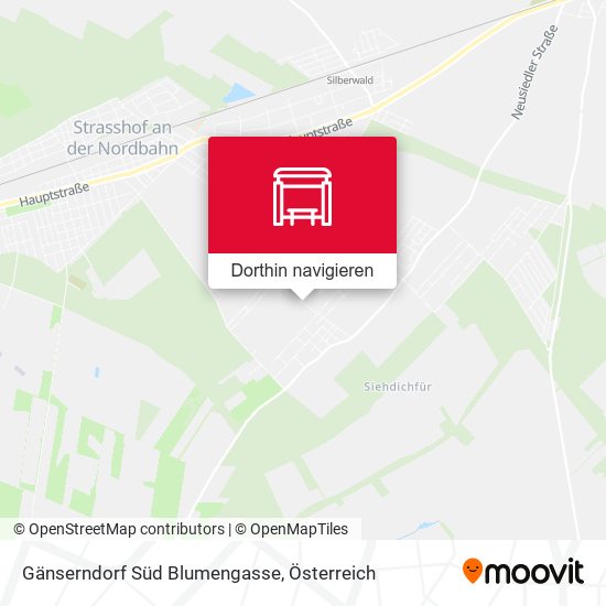 Gänserndorf Süd Blumengasse Karte