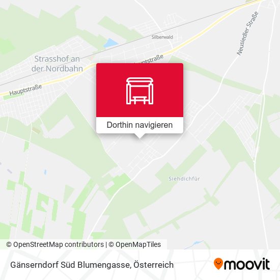 Gänserndorf Süd Blumengasse Karte