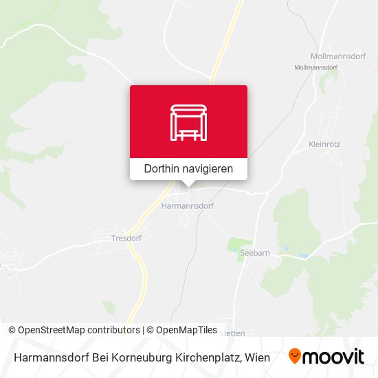 Harmannsdorf Bei Korneuburg Kirchenplatz Karte