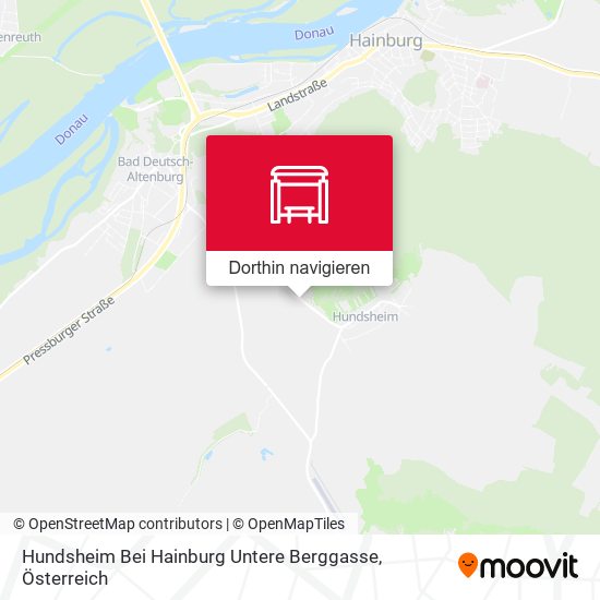Hundsheim Bei Hainburg Untere Berggasse Karte
