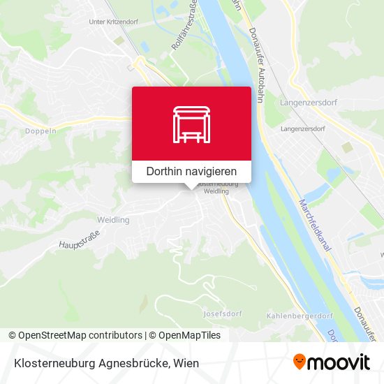Klosterneuburg Agnesbrücke Karte