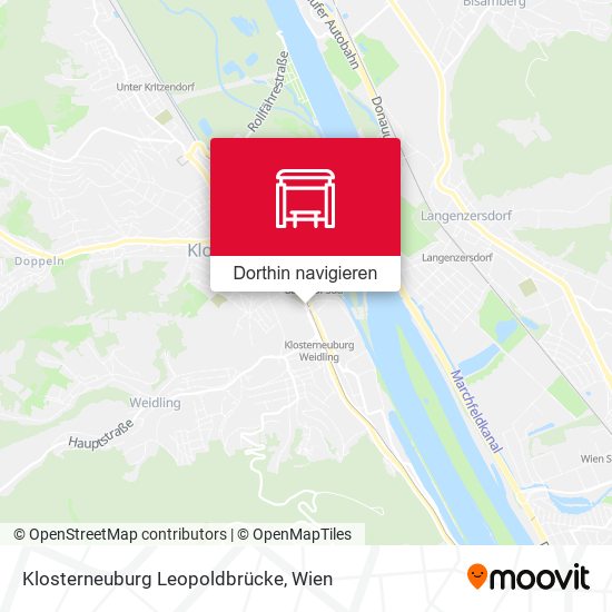 Klosterneuburg Leopoldbrücke Karte