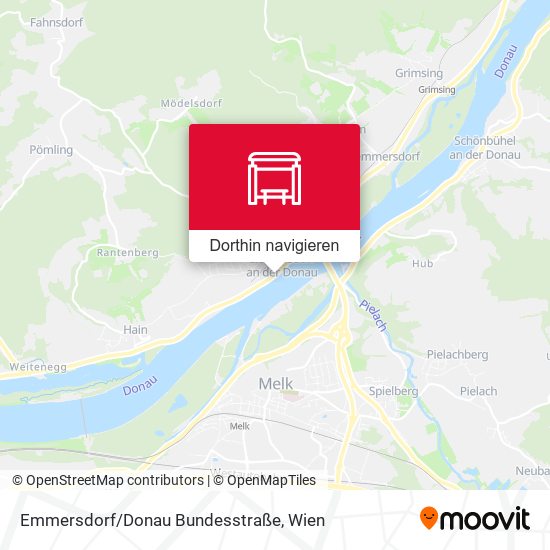 Emmersdorf/Donau Bundesstraße Karte