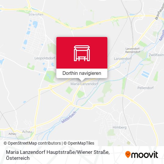 Maria Lanzendorf Hauptstraße / Wiener Straße Karte