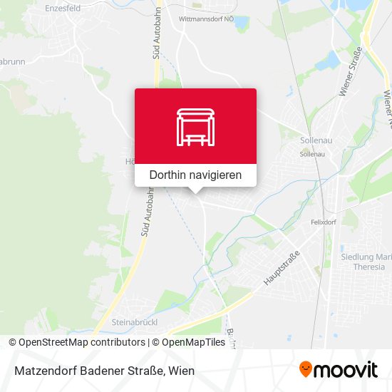 Matzendorf Badener Straße Karte