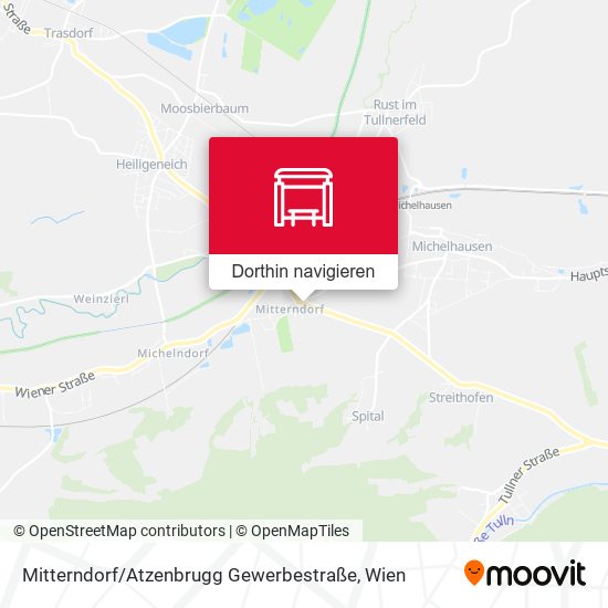 Mitterndorf / Atzenbrugg Gewerbestraße Karte