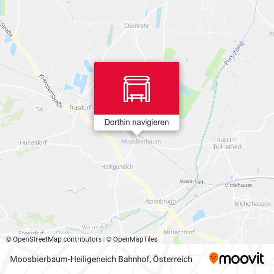 Moosbierbaum-Heiligeneich Bahnhof Karte