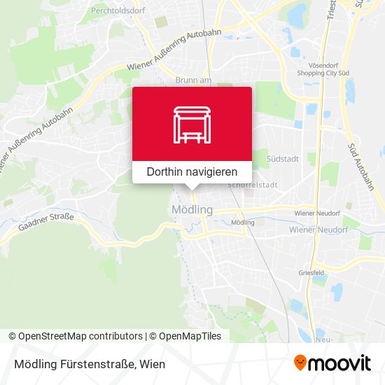 Mödling Fürstenstraße Karte