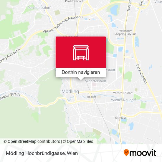 Mödling Hochbründlgasse Karte