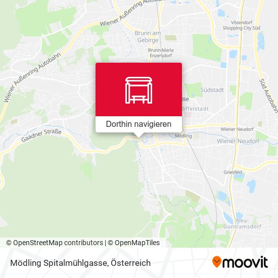 Mödling Spitalmühlgasse Karte