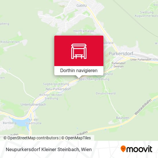 Neupurkersdorf Kleiner Steinbach Karte